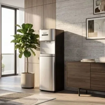 Panasonic Bottom Loading Water Dispenser with Hydrogen Filter Stainless Steel Finish